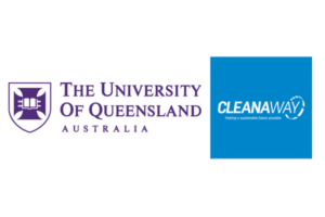 UQ and Cleanaway logos